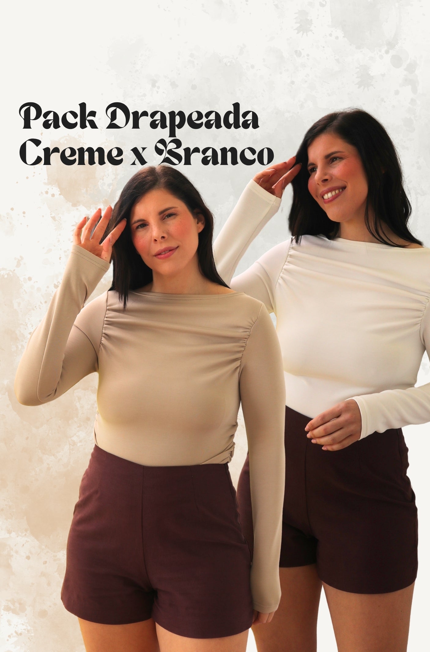 Pack Drapeada x Creme & Branco
