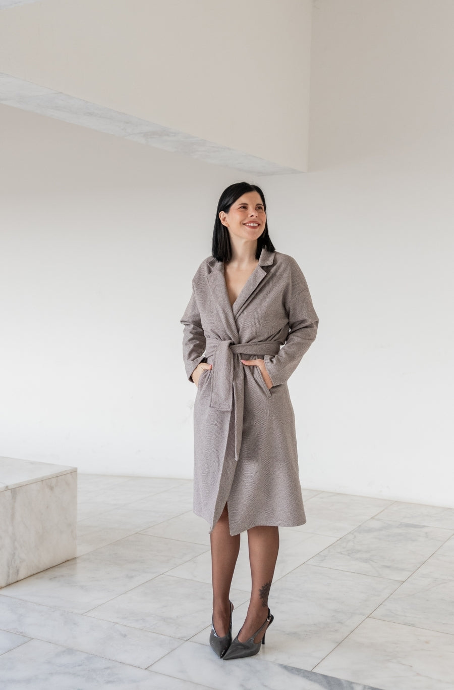 Casaco Harmonia Espiga Castanho