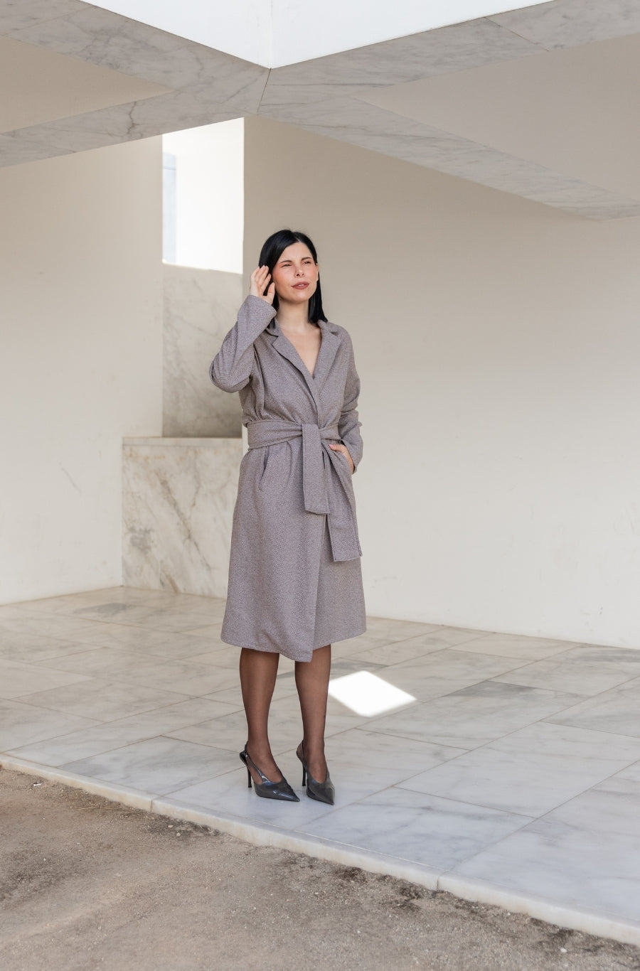 Casaco Harmonia Espiga Castanho