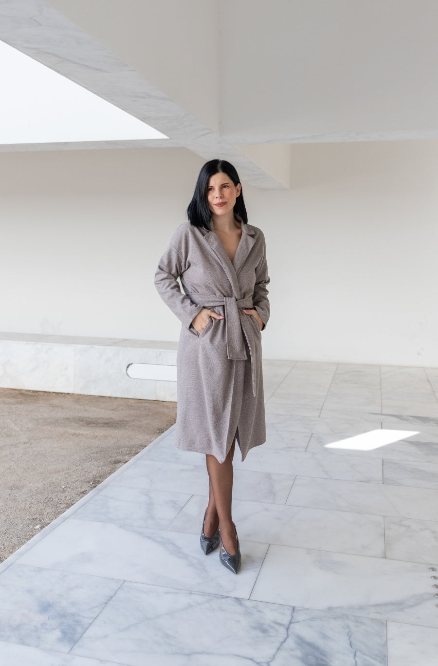 Casaco Harmonia Espiga Castanho