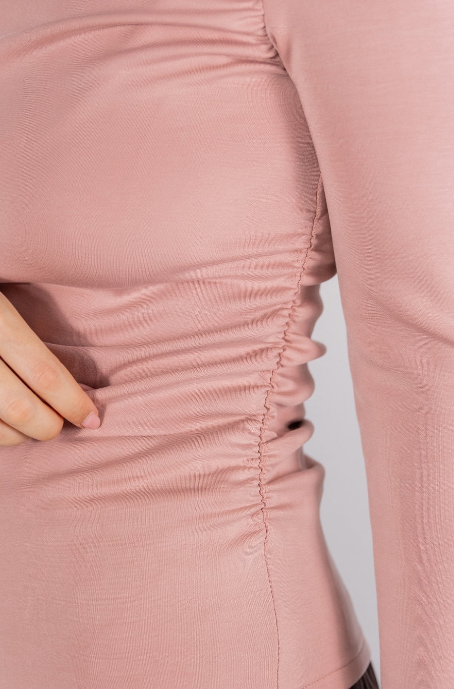 Camisola Drapeada Rosa Velho