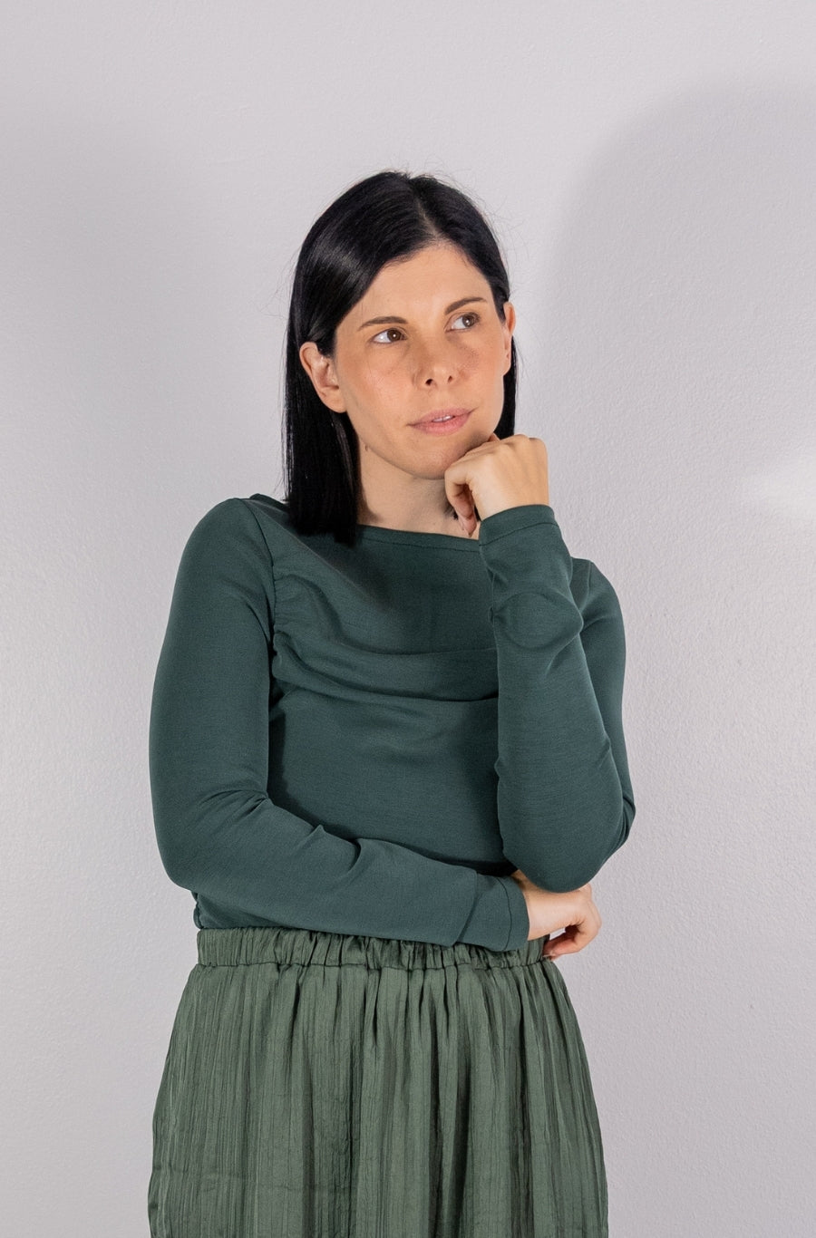 Camisola Drapeada Verde