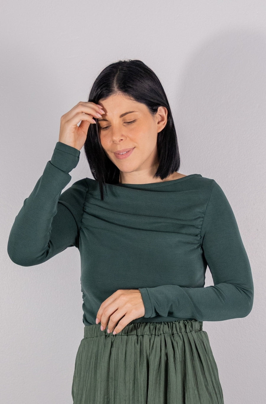 Camisola Drapeada Verde