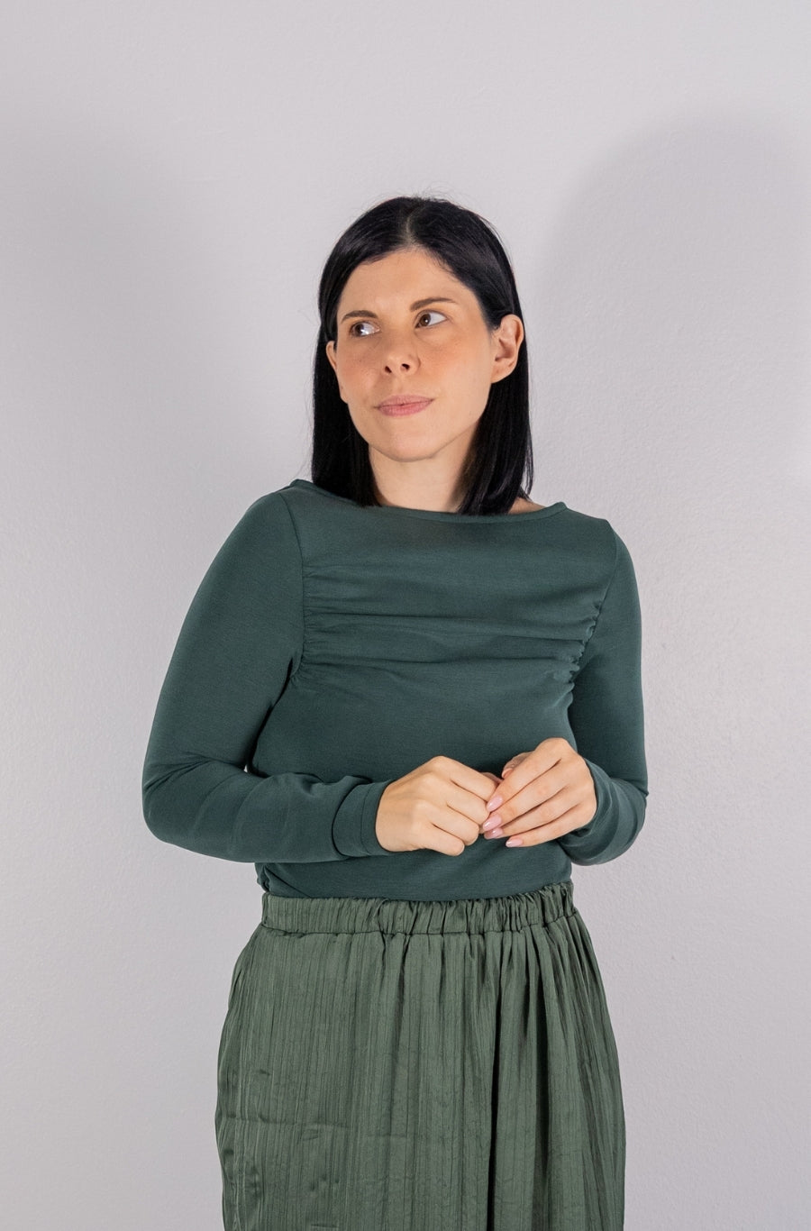 Camisola Drapeada Verde