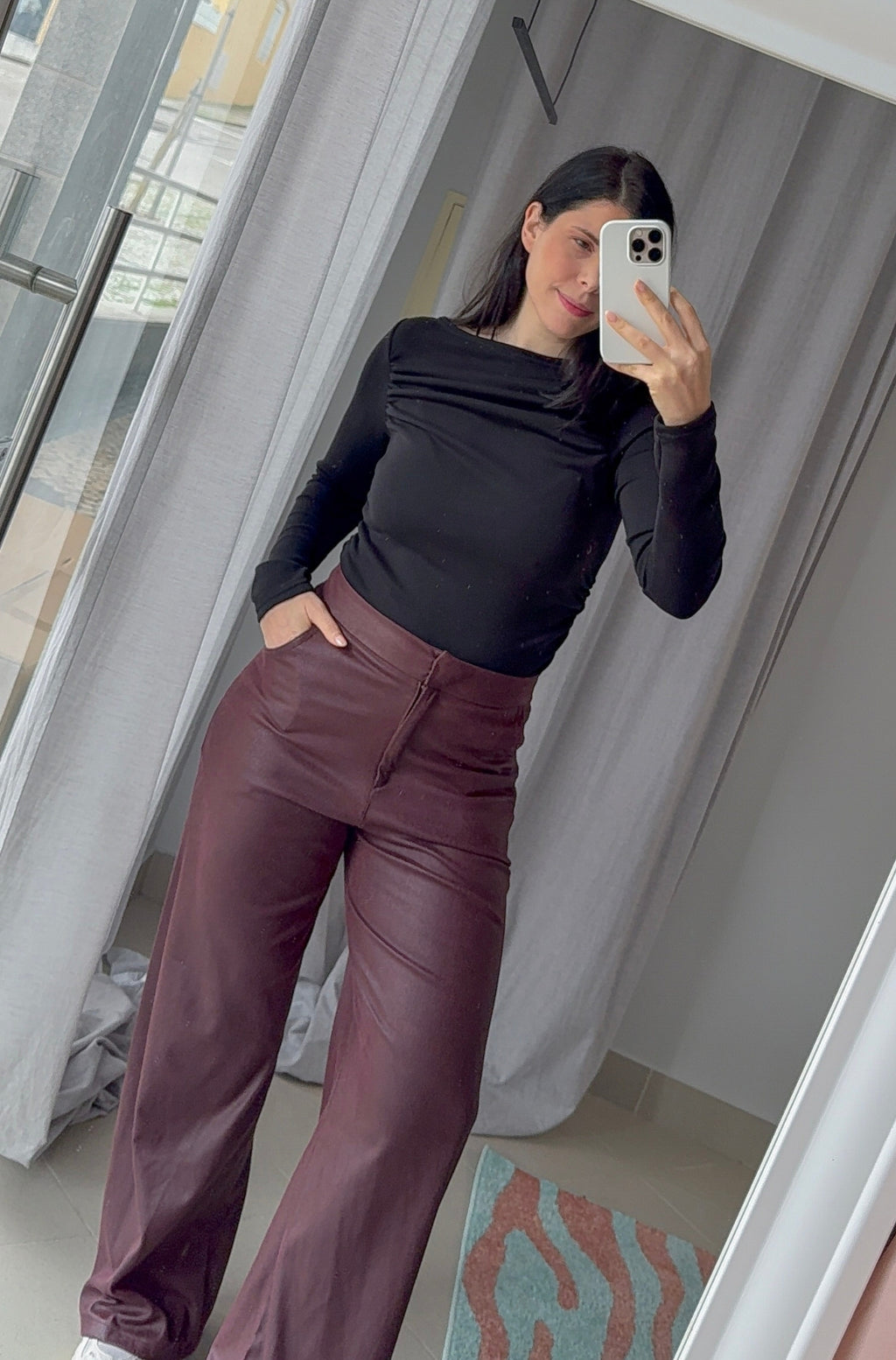 Camisola Drapeada Preto