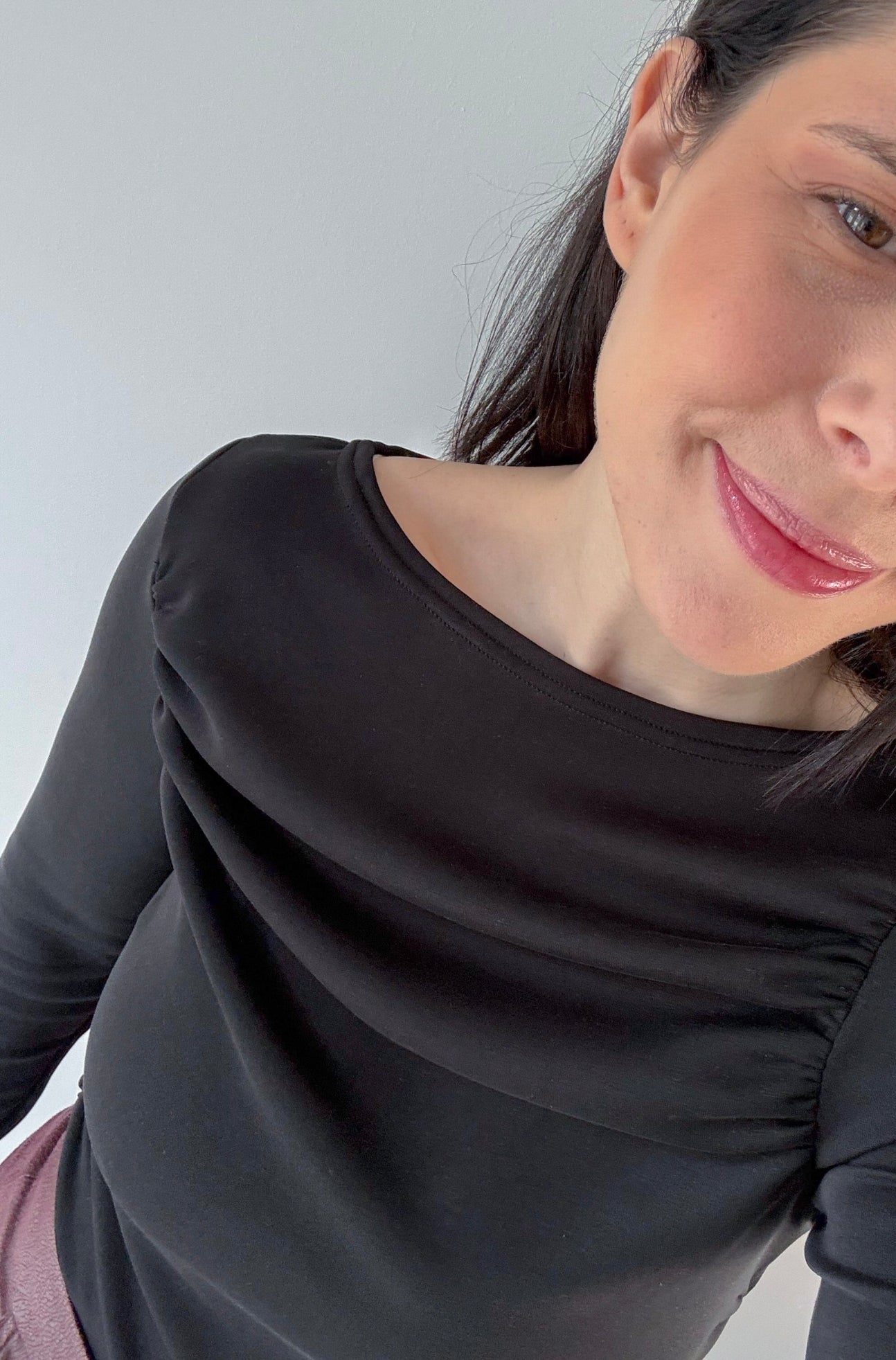 Camisola Drapeada Preto