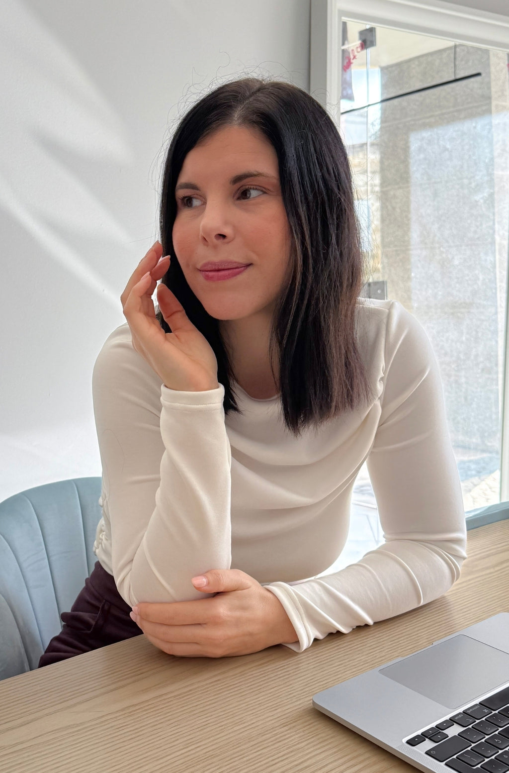 Camisola Drapeada Branca