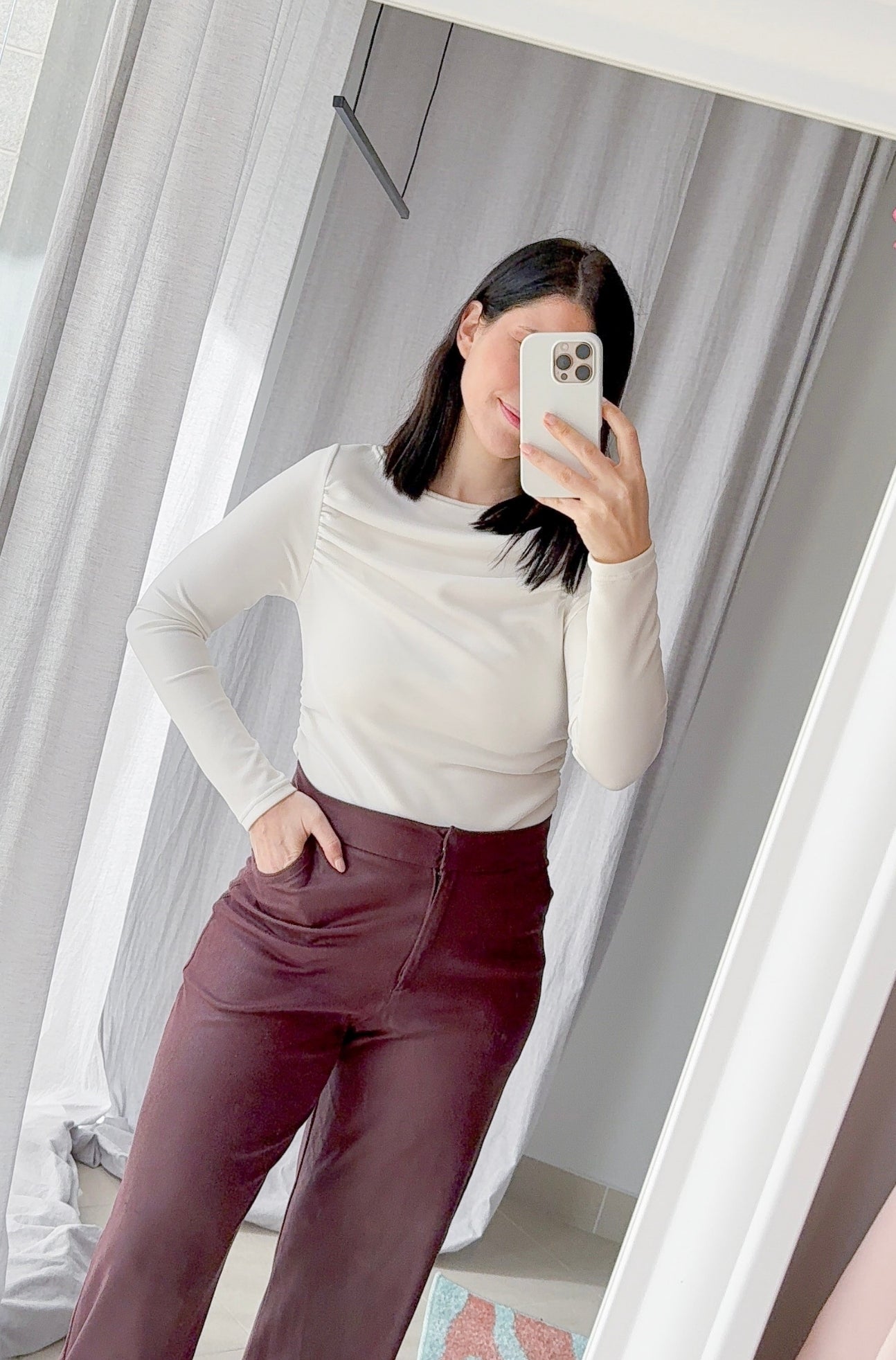 Camisola Drapeada Branca