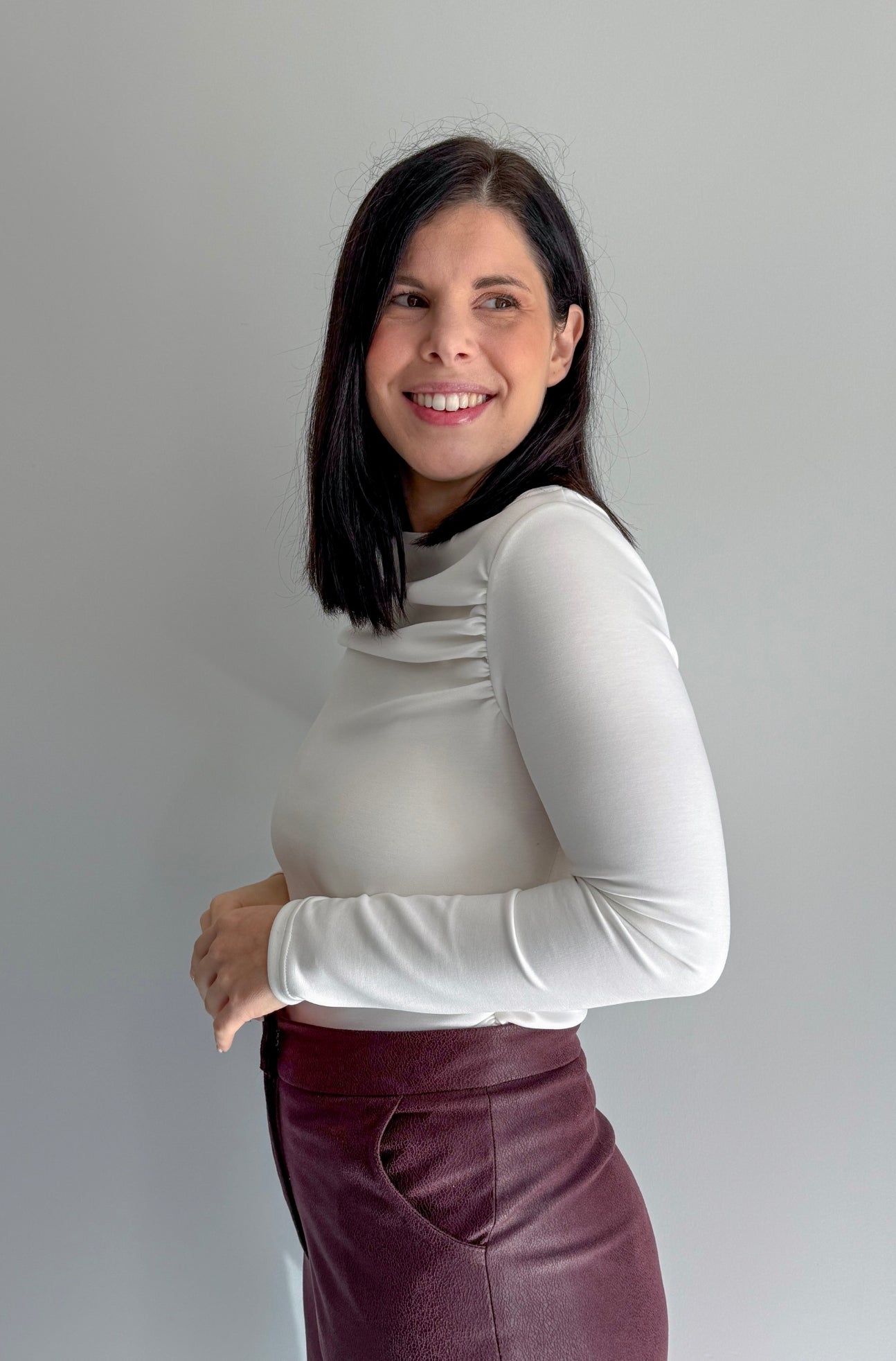 Camisola Drapeada Branca