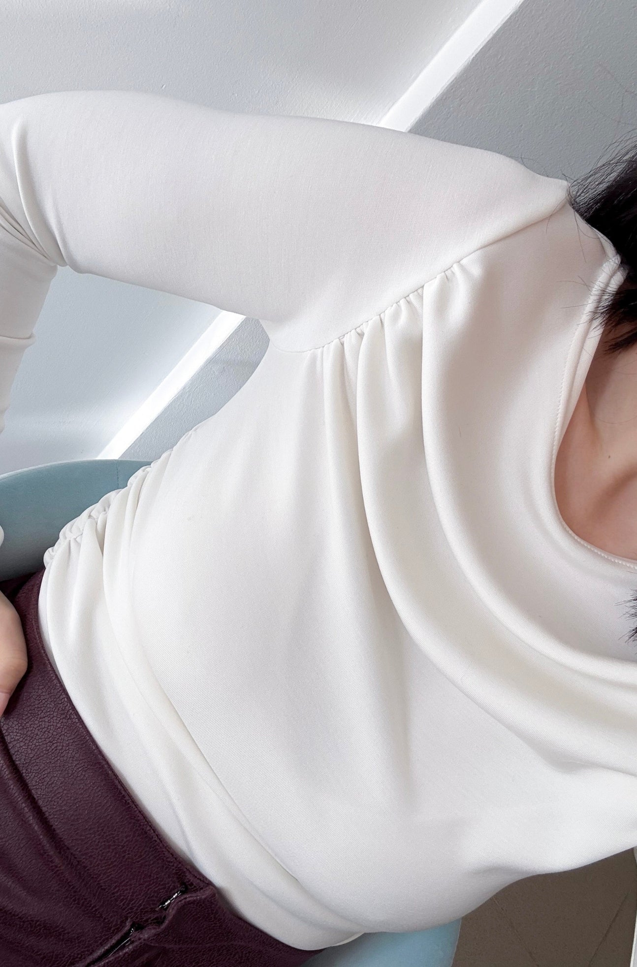 Camisola Drapeada Branca