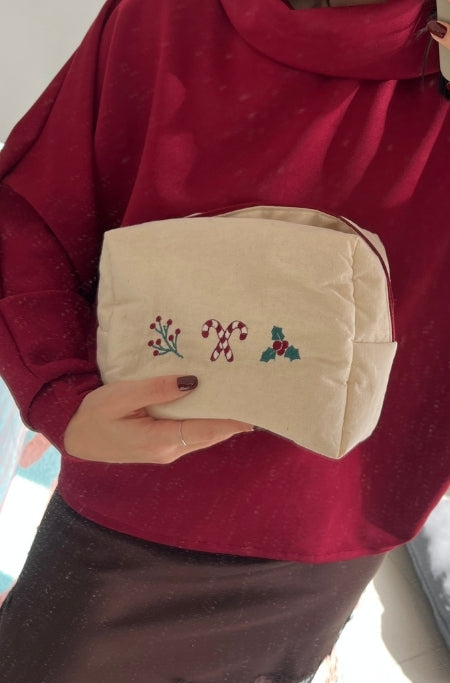 Bolsa Nécessaire com motivos de Natal