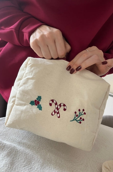 Bolsa Nécessaire com motivos de Natal