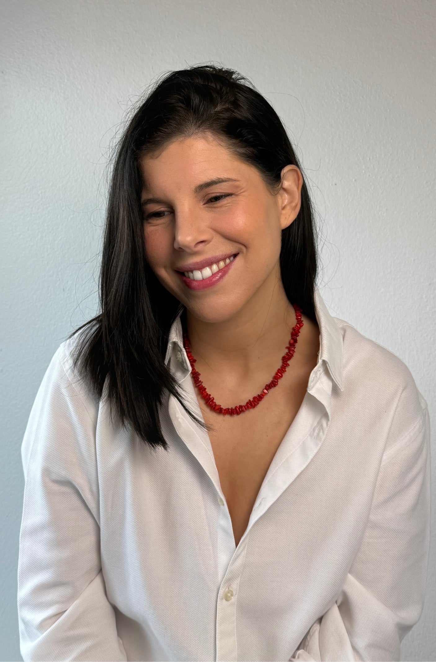 Colar de Pedras Vermelho