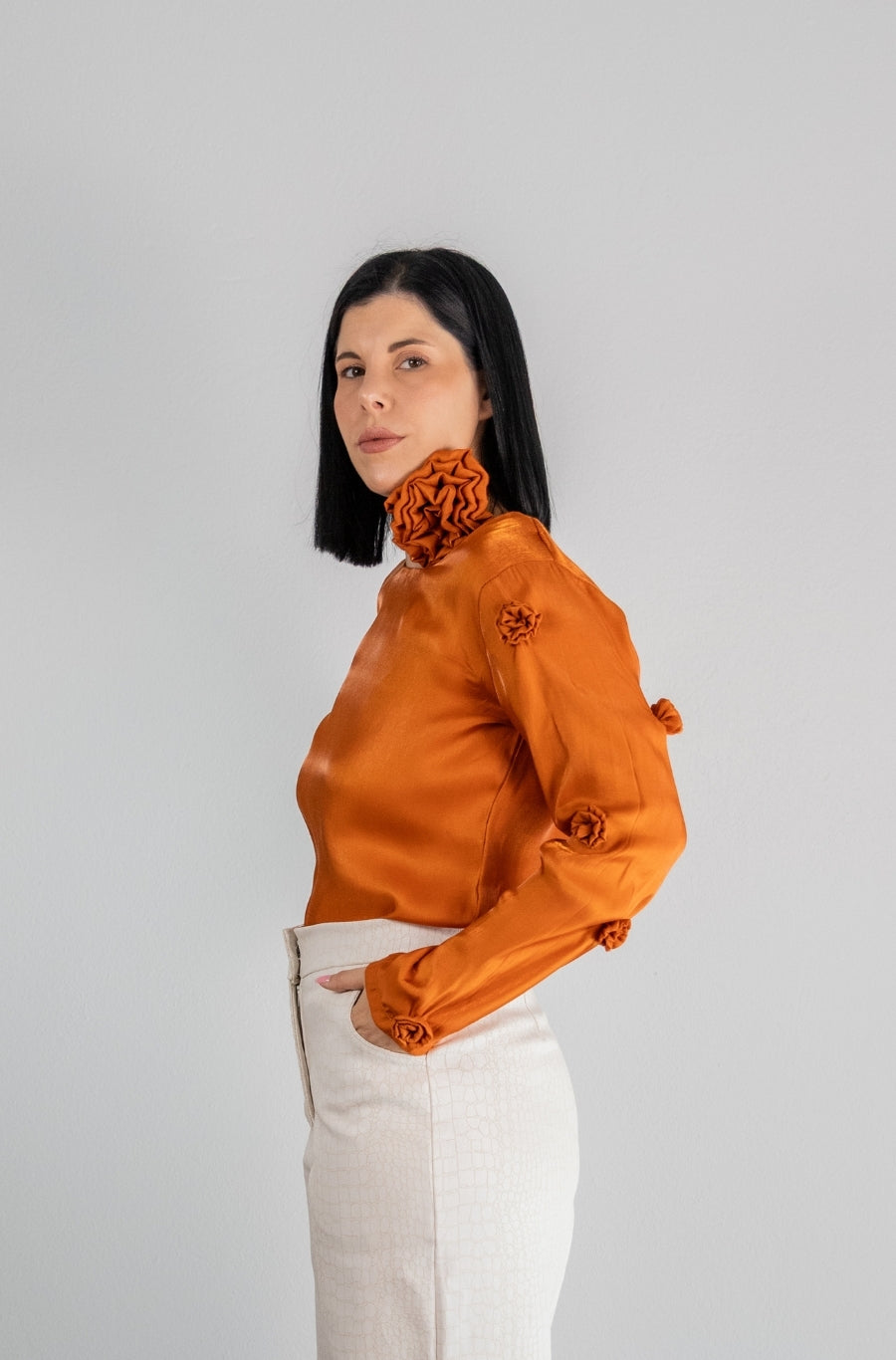 Acessório Flor Laranja