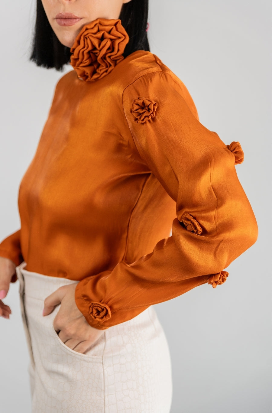 Acessório Flor Laranja