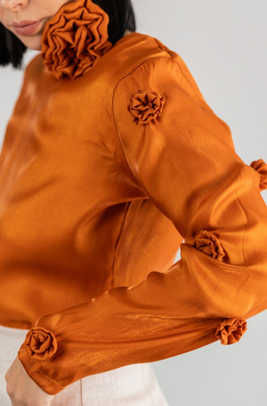 Acessório Flor Laranja