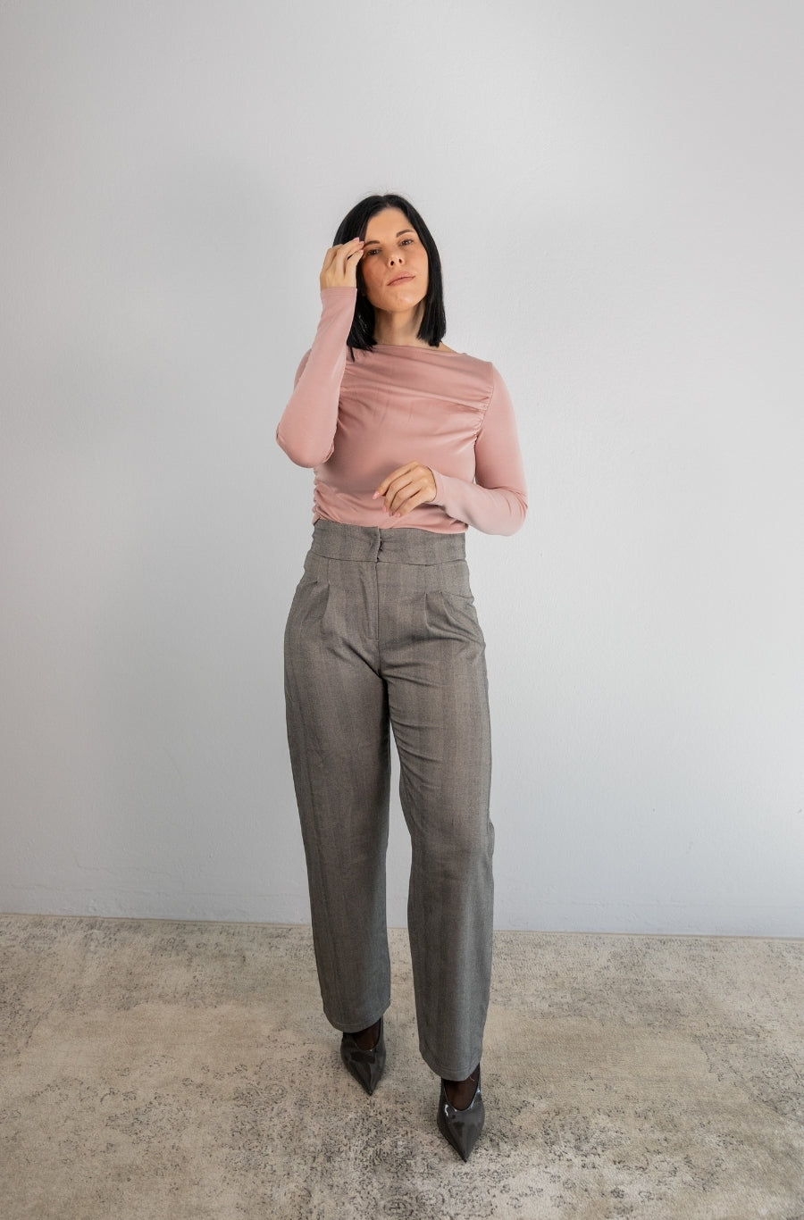 Calças Barrel Espiga