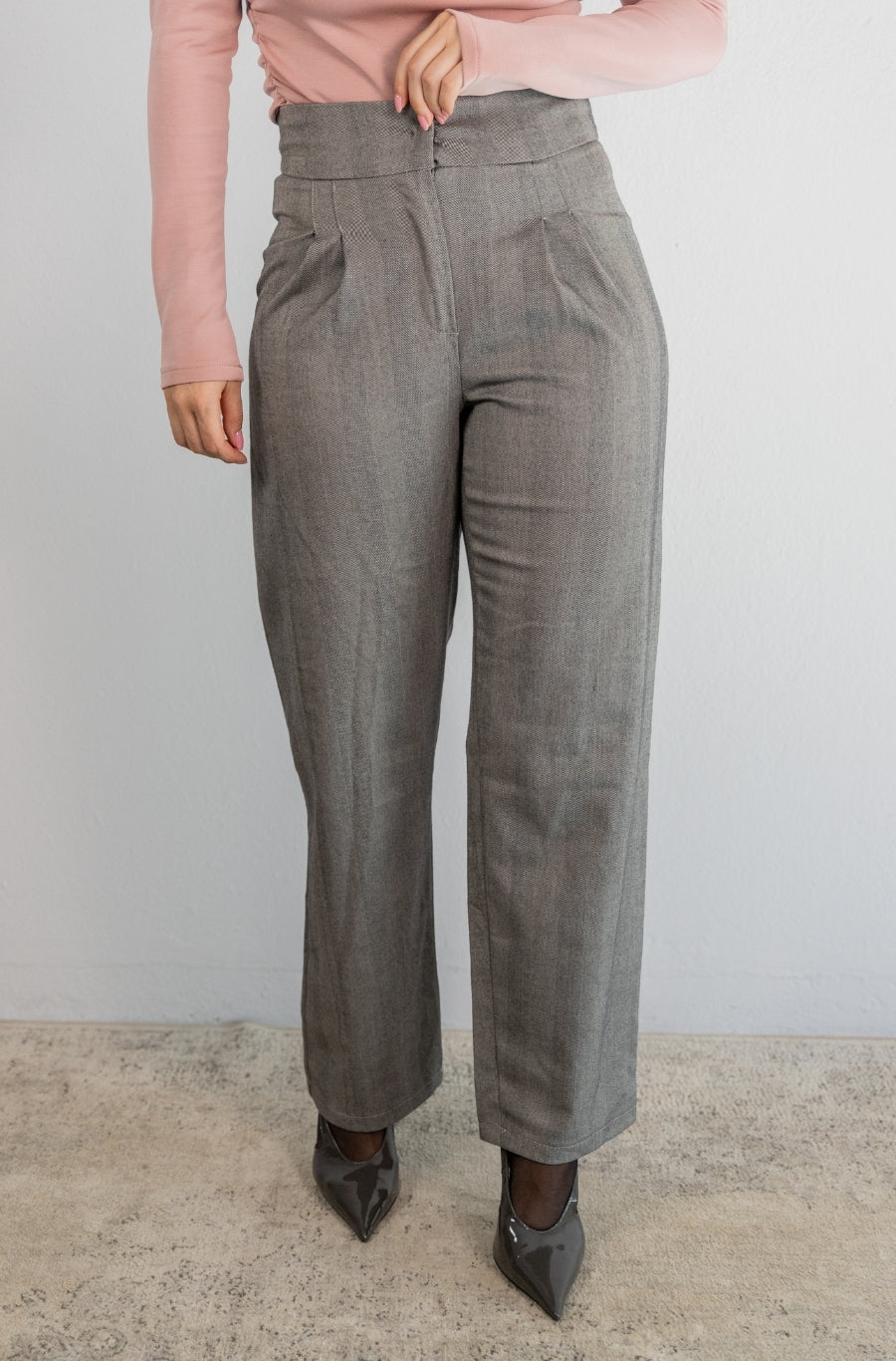 Calças Barrel Espiga