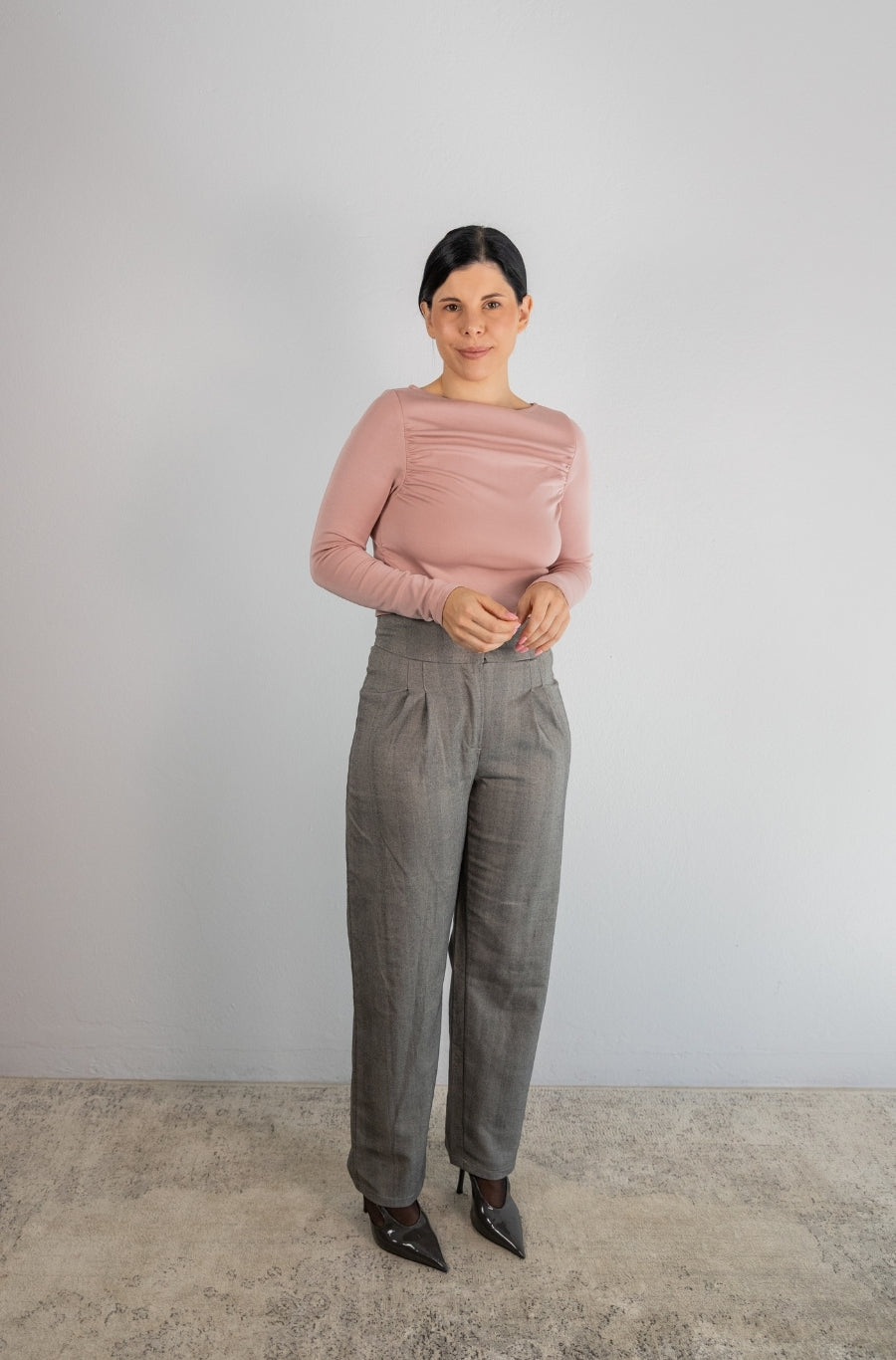 Calças Barrel Espiga