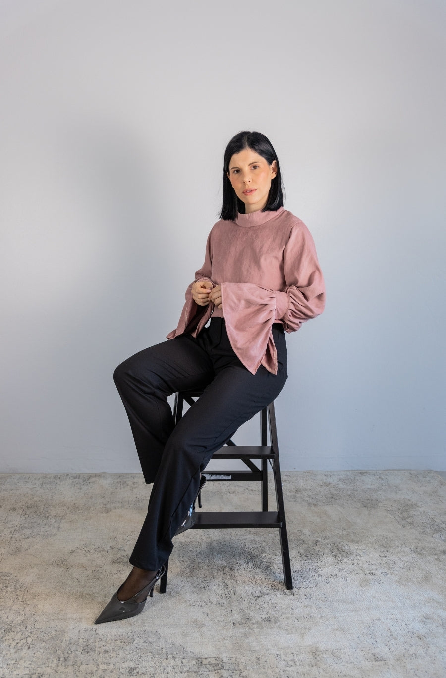 Calças Barrel Preto