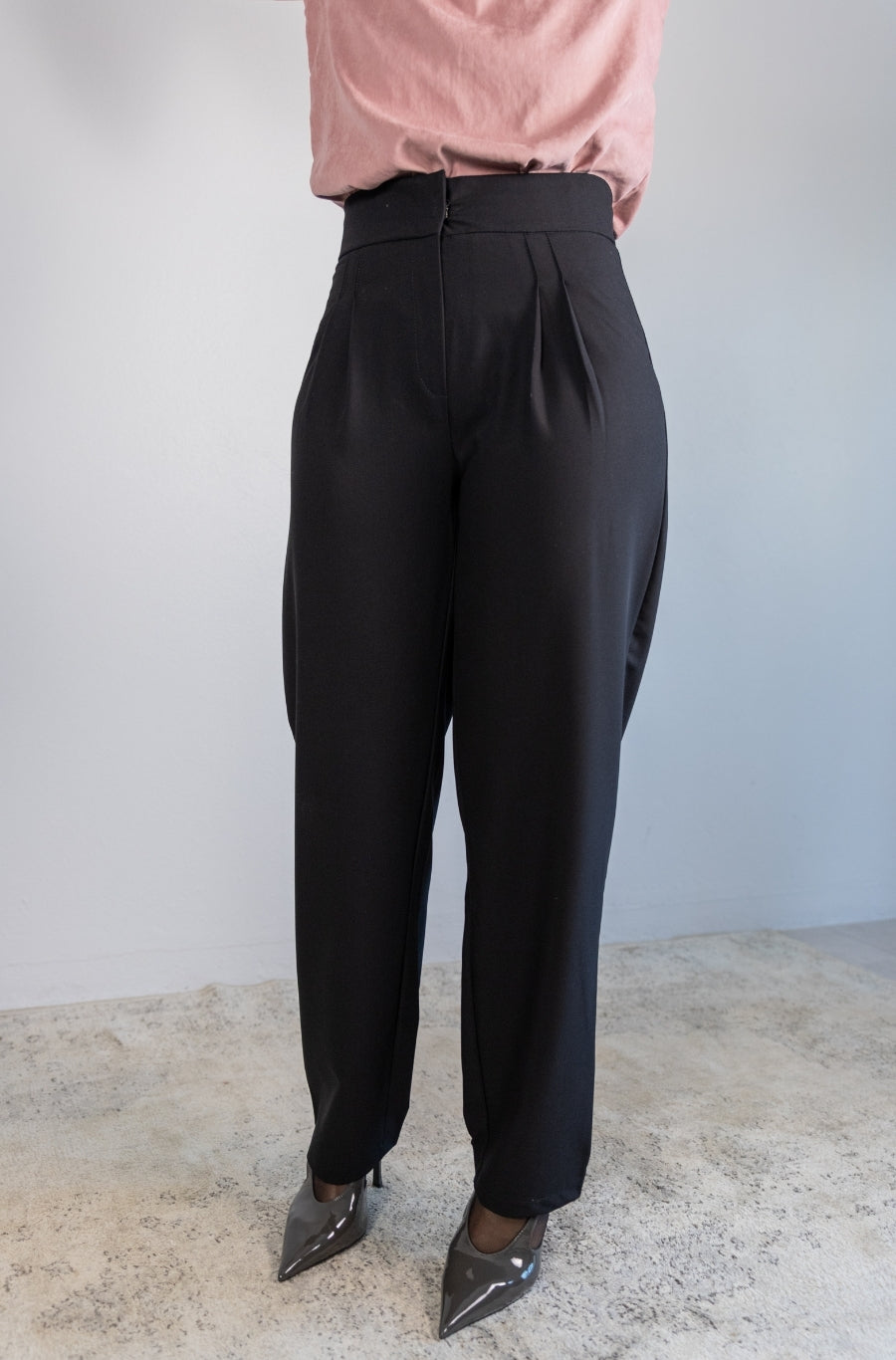 Calças Barrel Preto