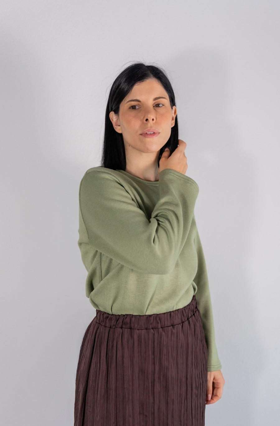 Camisola Malha Verde Matcha