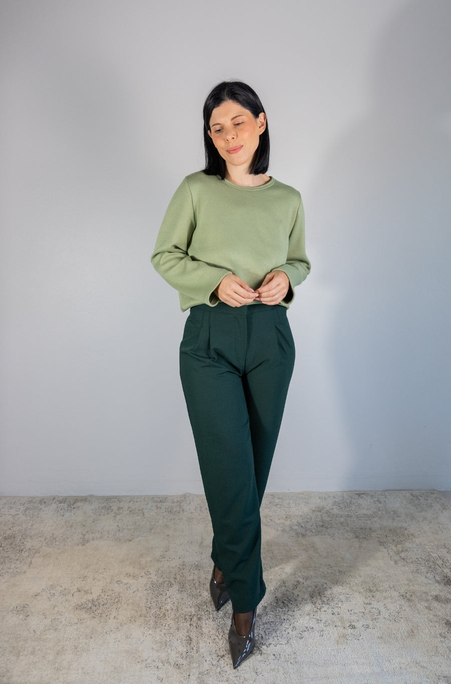 Camisola Malha Verde Matcha