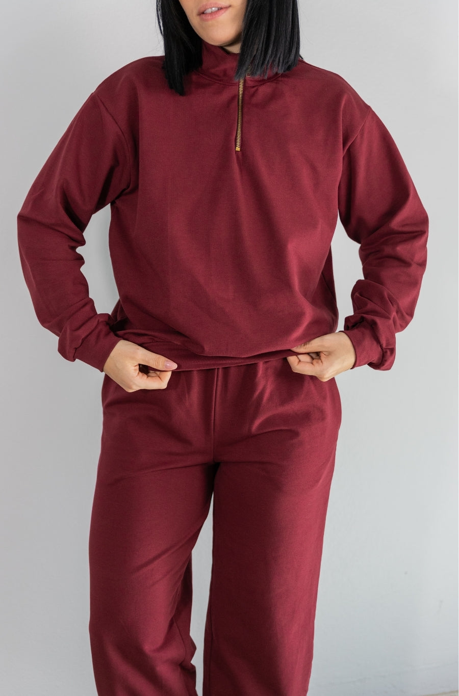 Calças treino Borgonha