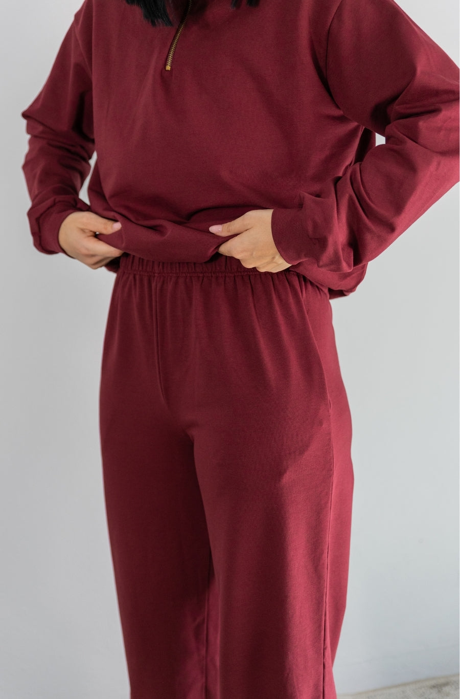 Calças treino Borgonha