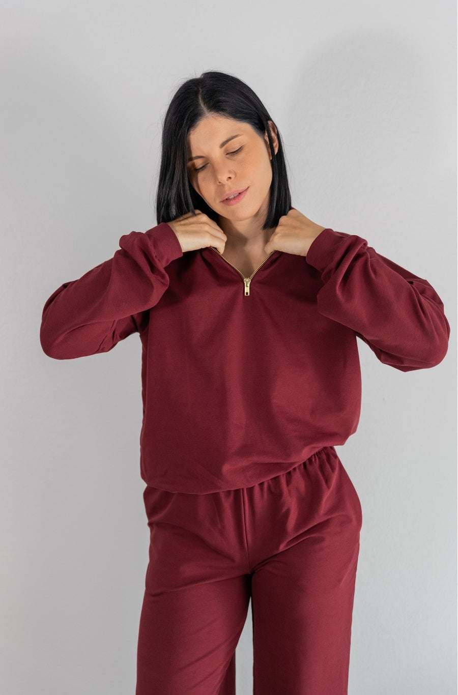 Calças treino Borgonha