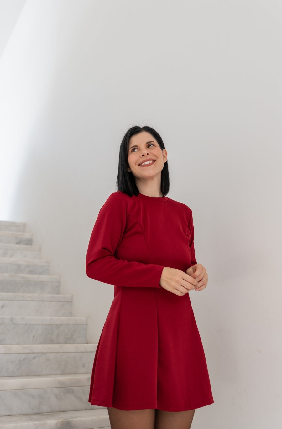 Vestido Rodado Borgonha