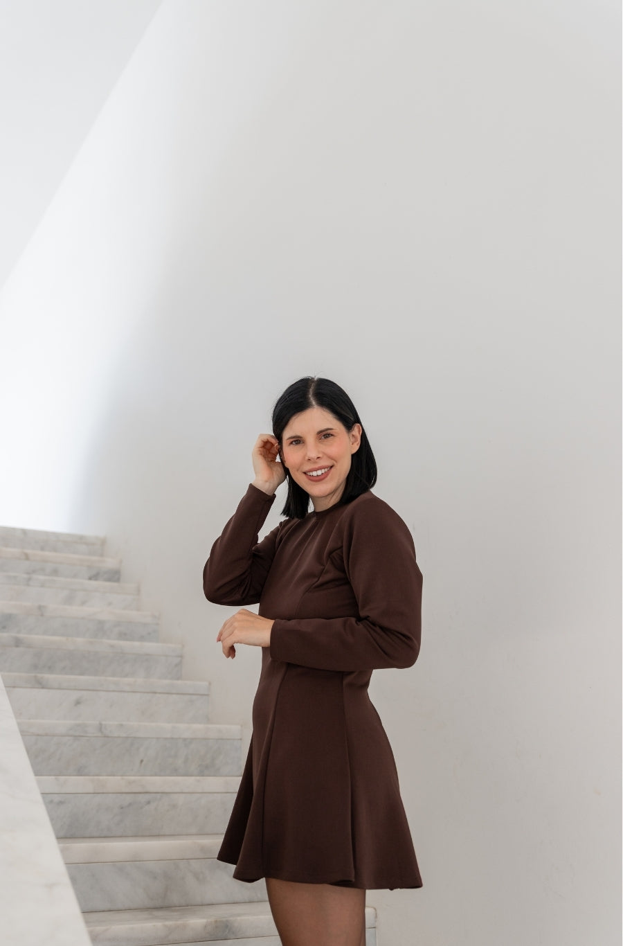 Vestido Rodado Castanho