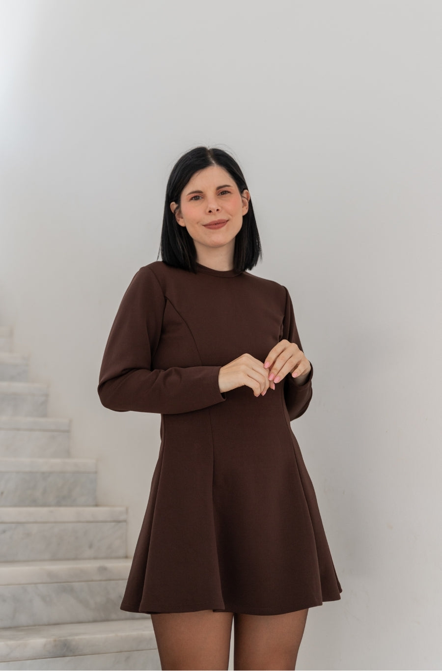 Vestido Rodado Castanho